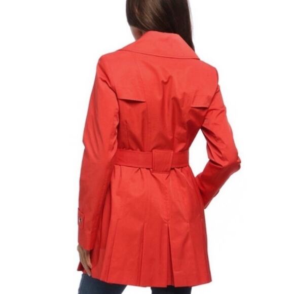 Via Spiga Trench Coat in Orange/Red | Size XS - Picture 7 of 7